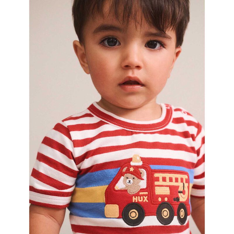 Huxbaby Fireman Stripe Romper image number 2